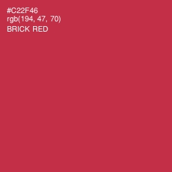 #C22F46 - Brick Red Color Image